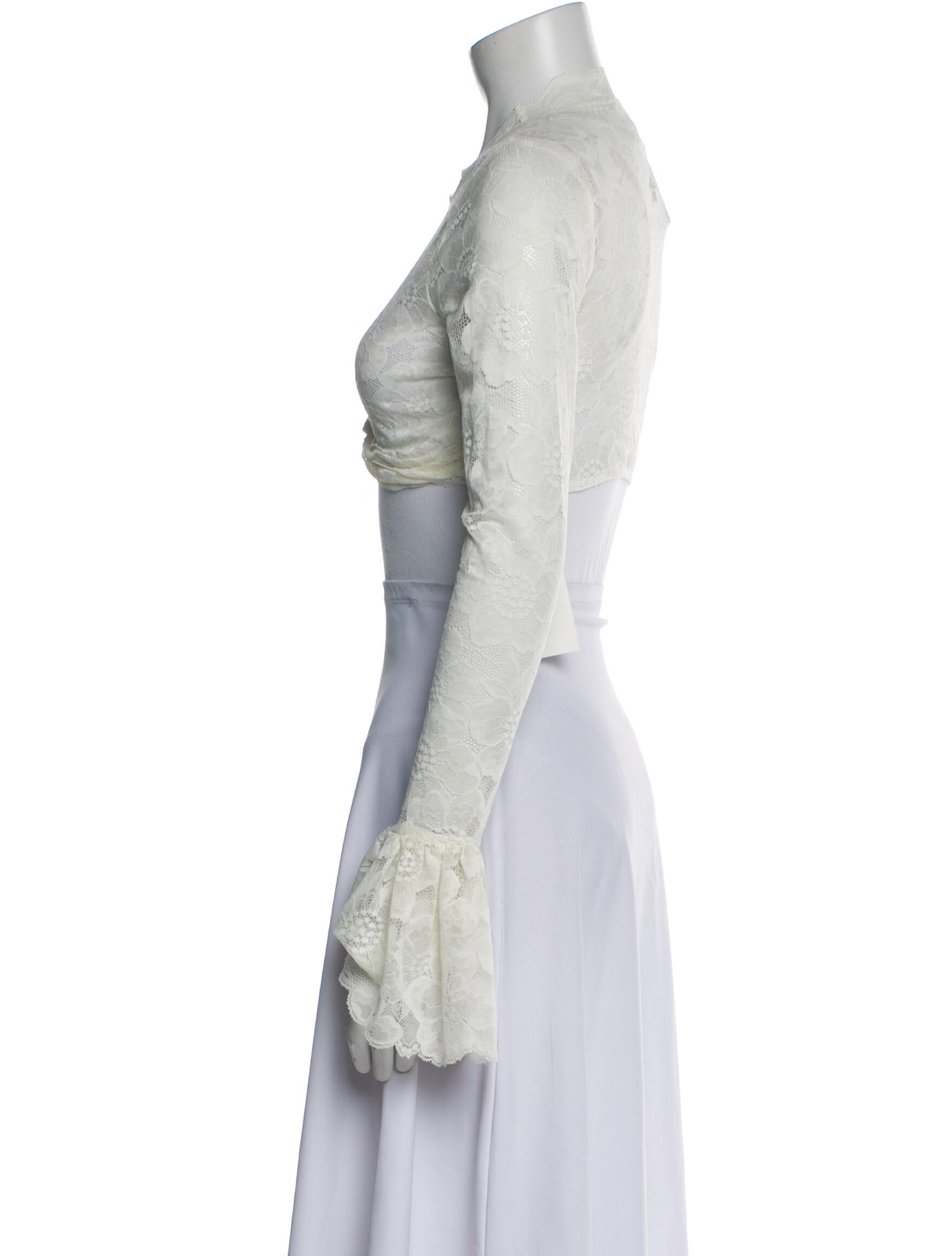 Beaufille Lace Crew Neck Crop Top w/ Tags