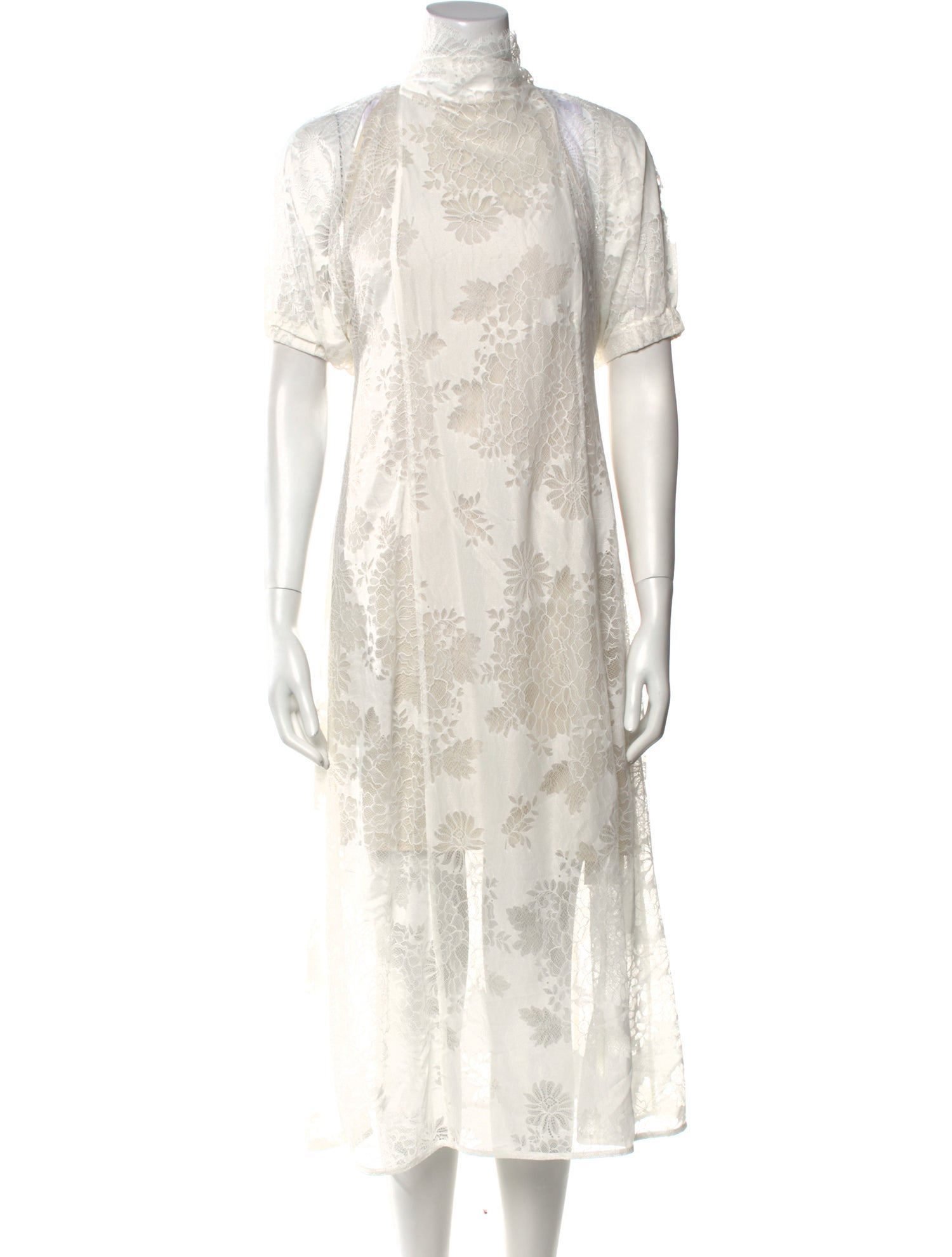 Beaufille Lace Pattern Midi Length Dress