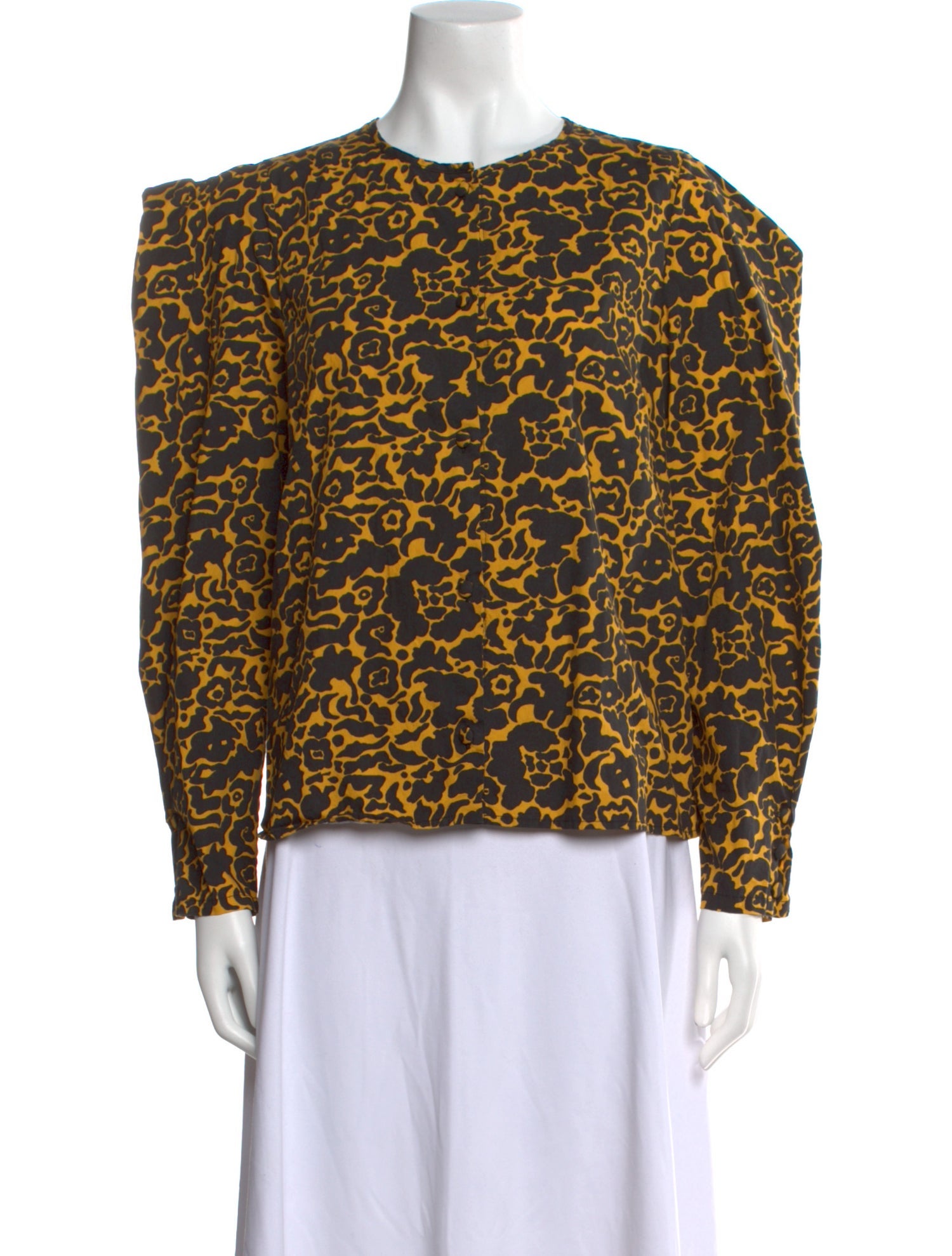 Beaufille Printed Crew Neck Blouse