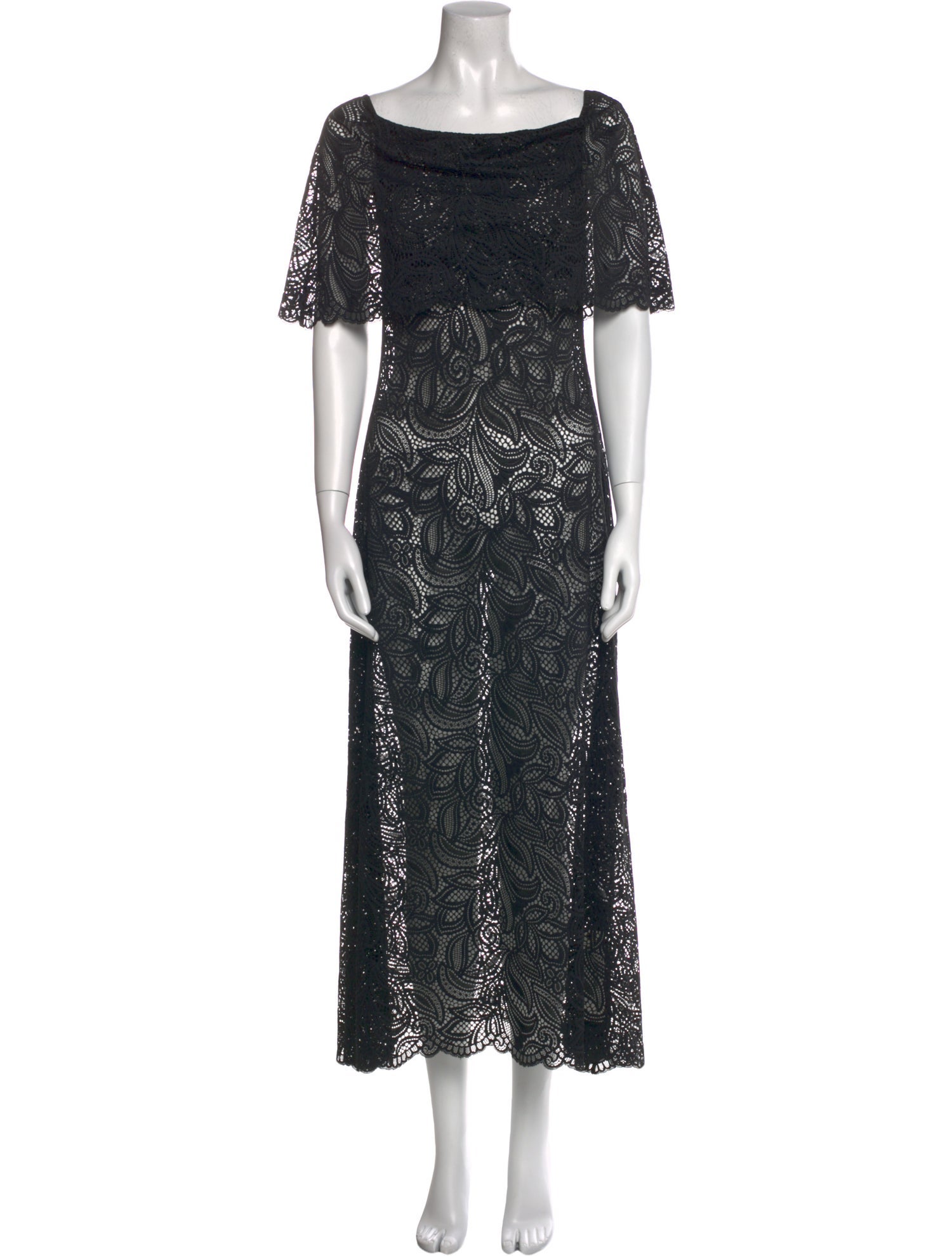 Beaufille Lace Pattern Midi Length Dress