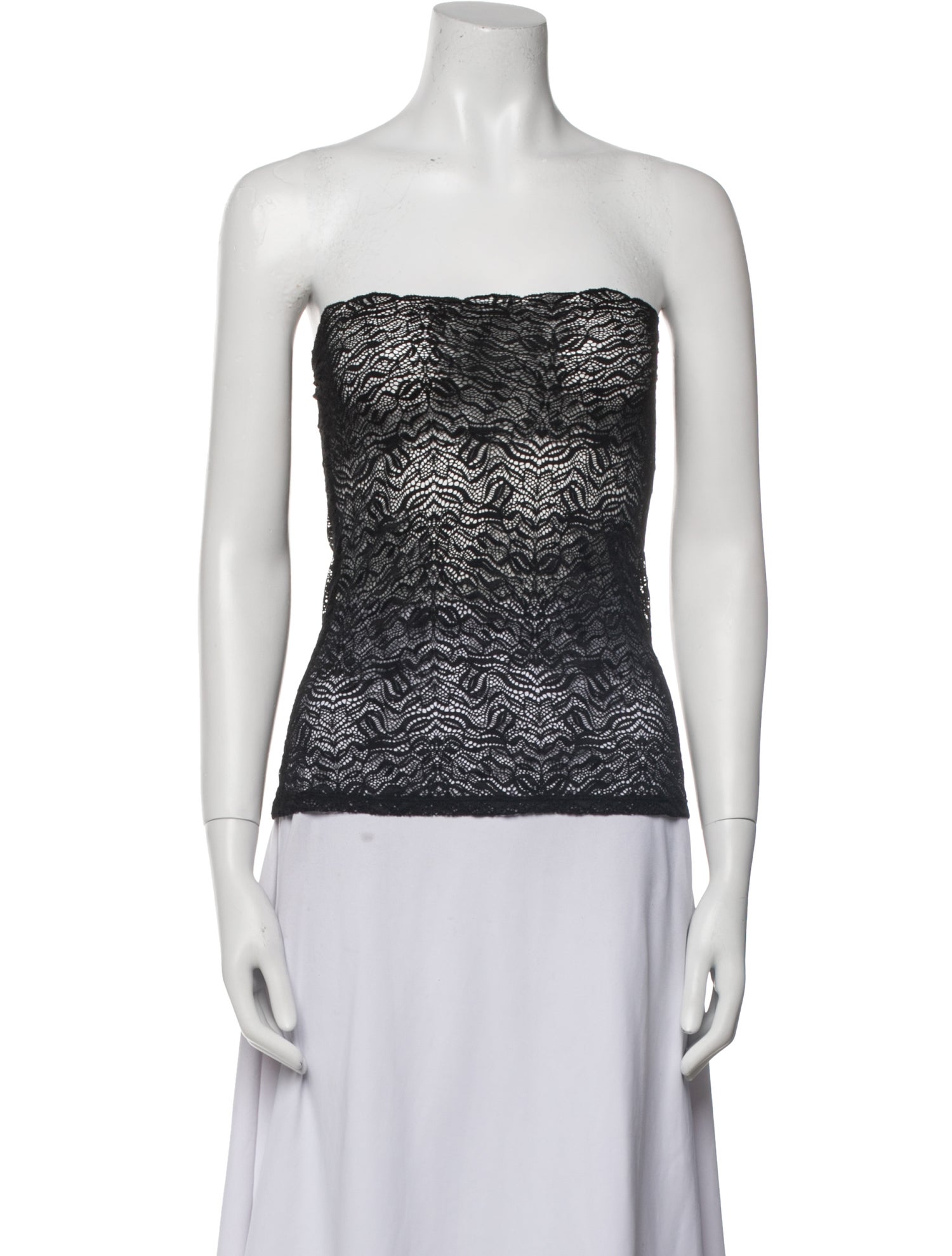 Beaufille Lace Pattern Strapless Top