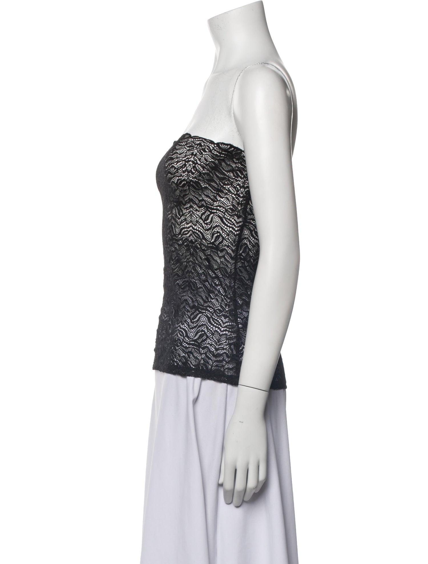 Beaufille Lace Pattern Strapless Top