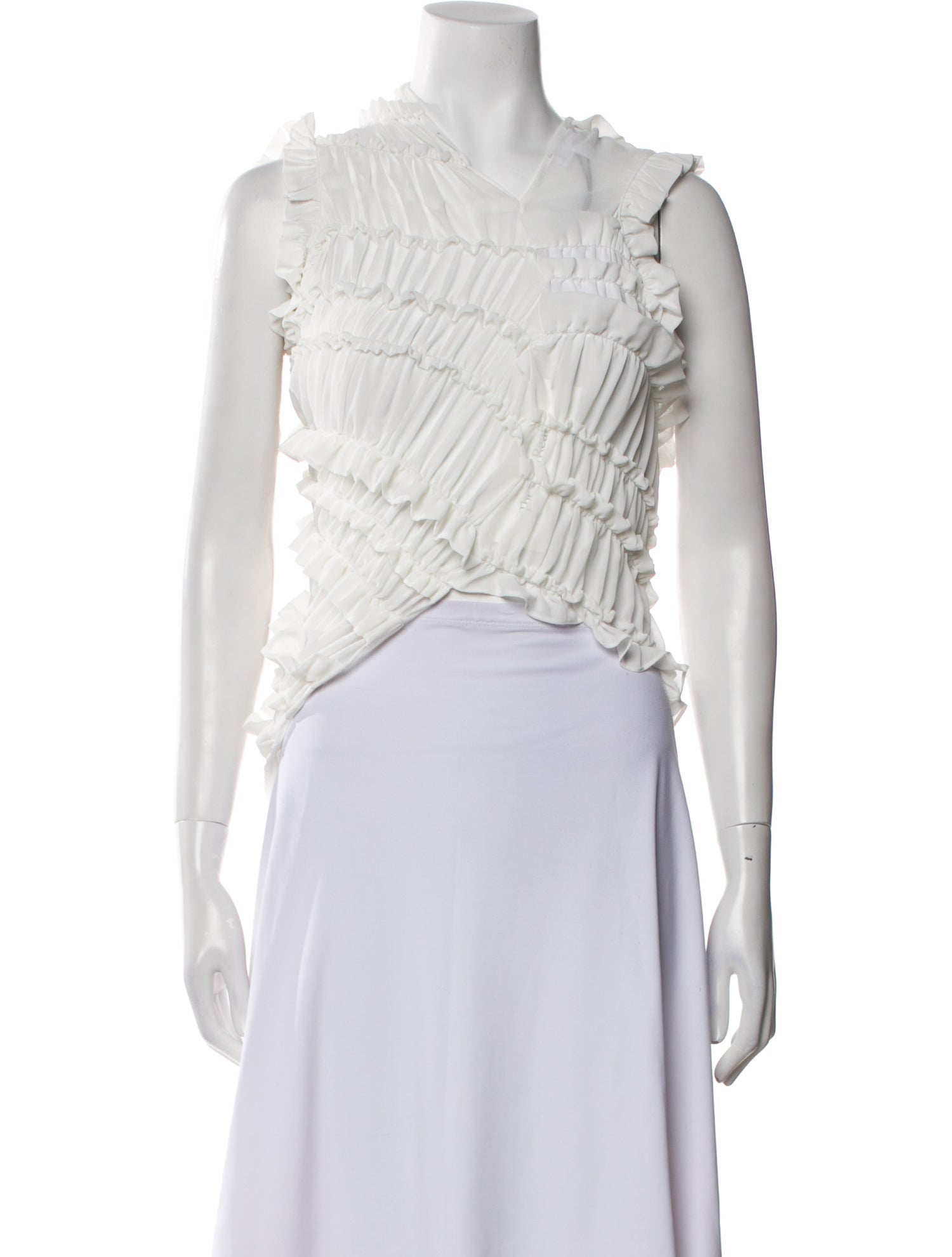 Beaufille V-Neck Sleeveless Crop Top