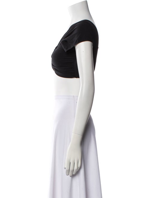 Beaufille V-Neck Short Sleeve Crop Top