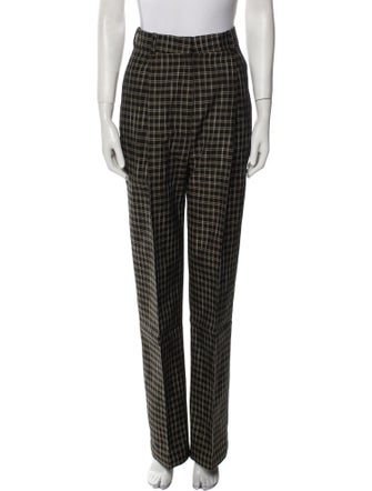 Beaufille Plaid Print Straight Leg Pants