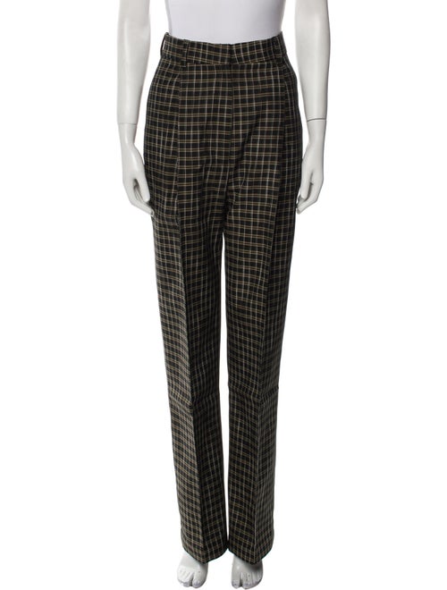Beaufille Plaid Print Straight Leg Pants