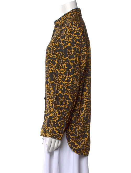 Beaufille Printed Long Sleeve Button-Up Top