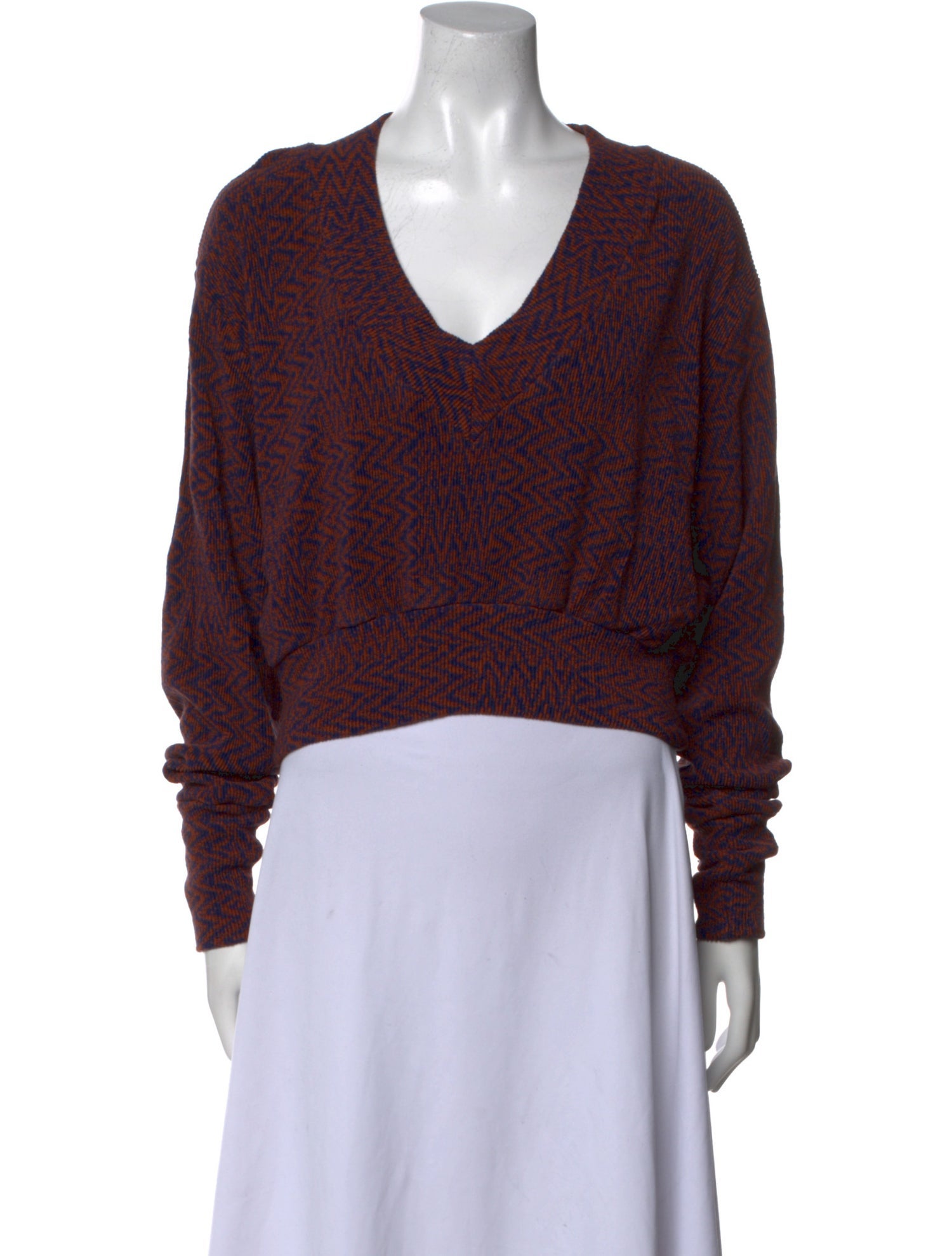 Beaufille Striped V-Neck Sweatshirt