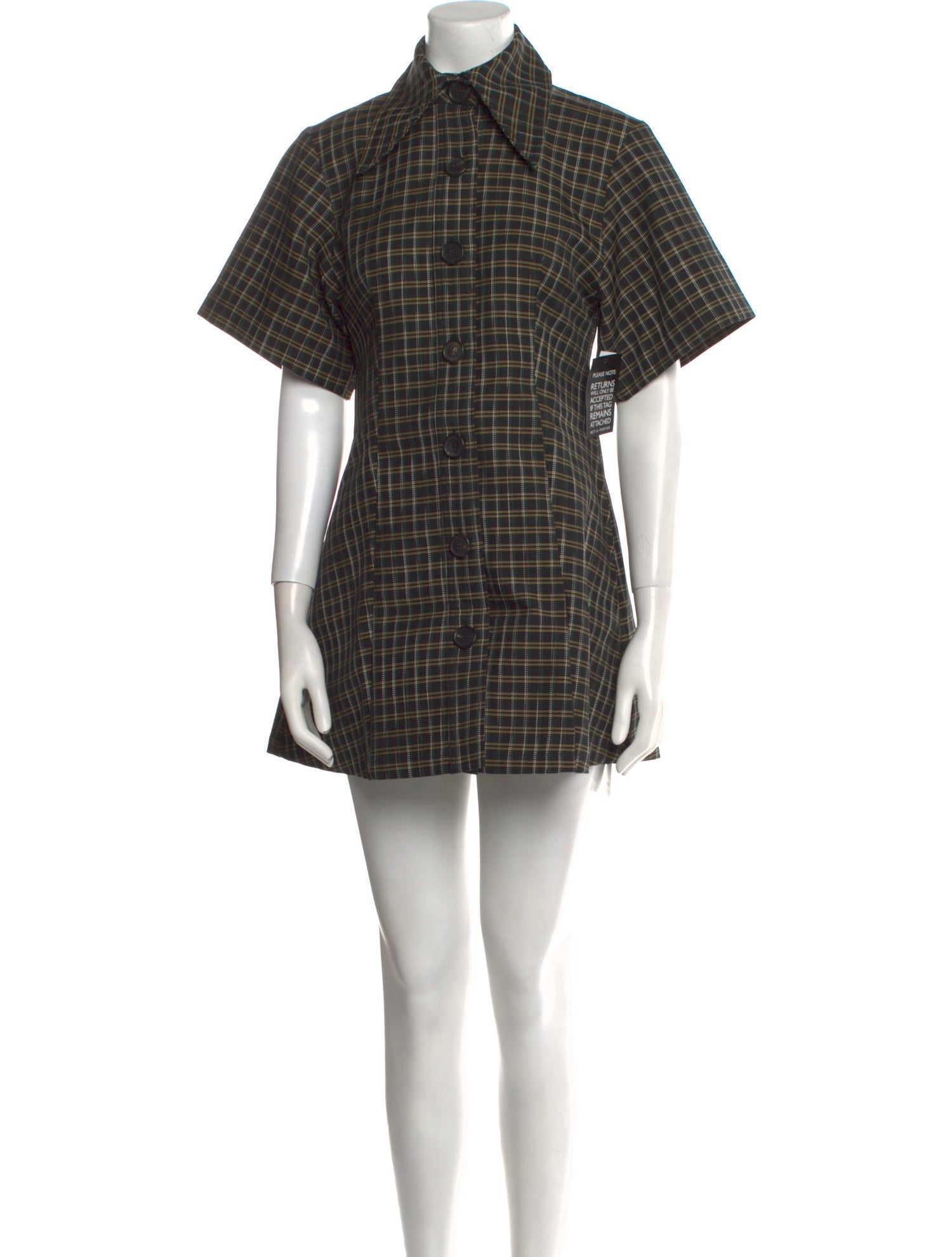 Beaufille Plaid Print Mini Dress w/ Tags