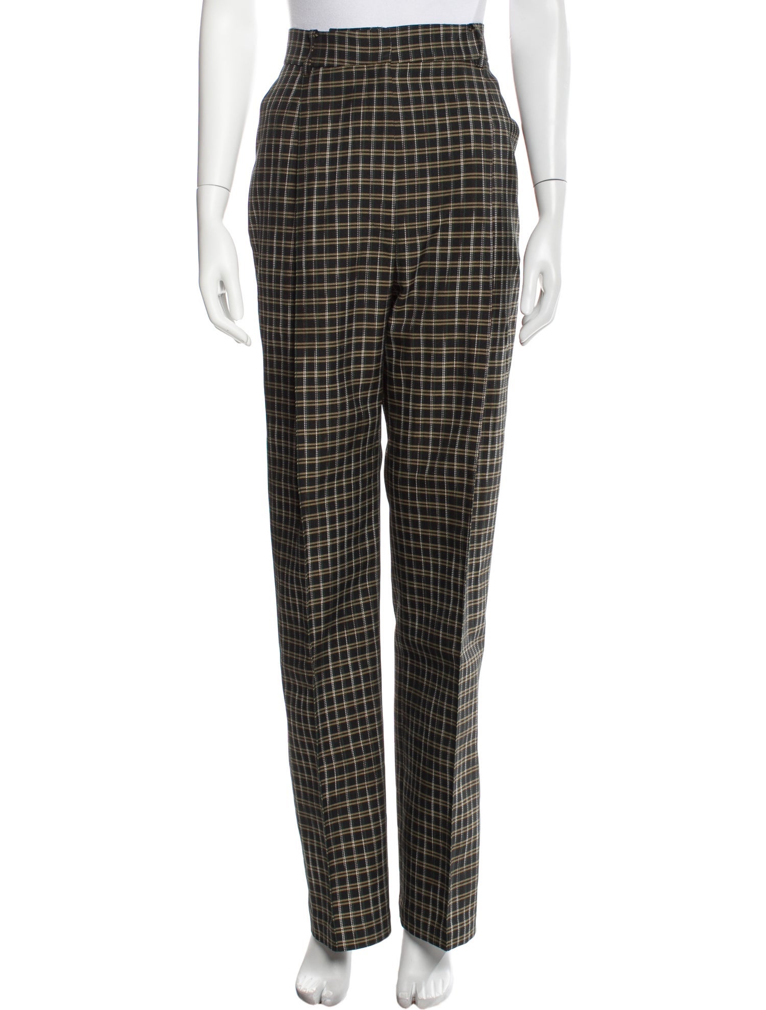 Beaufille Plaid Print Wide Leg Pants w/ Tags