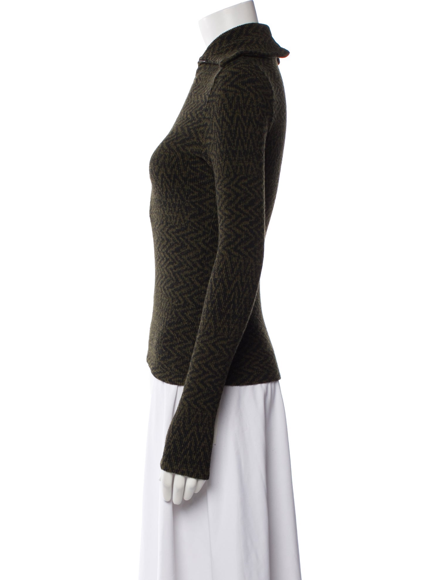 Beaufille Animal Print Turtleneck Top