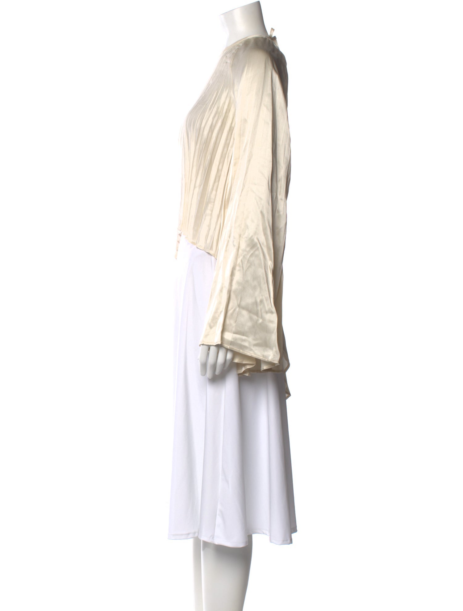 Beaufille Crew Neck Long Sleeve Blouse