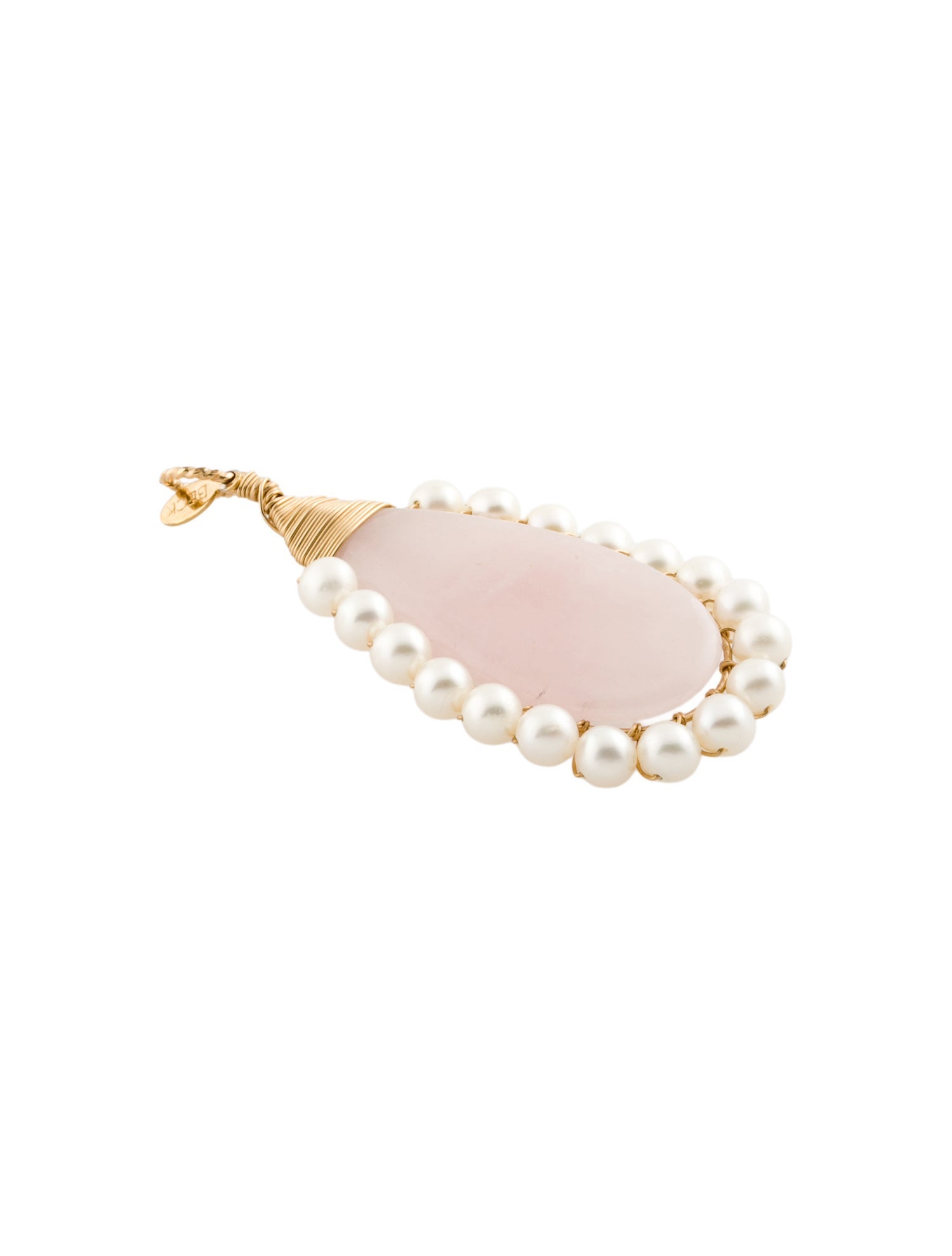 Beck Jewels Pearl & Rose Quartz Pendant