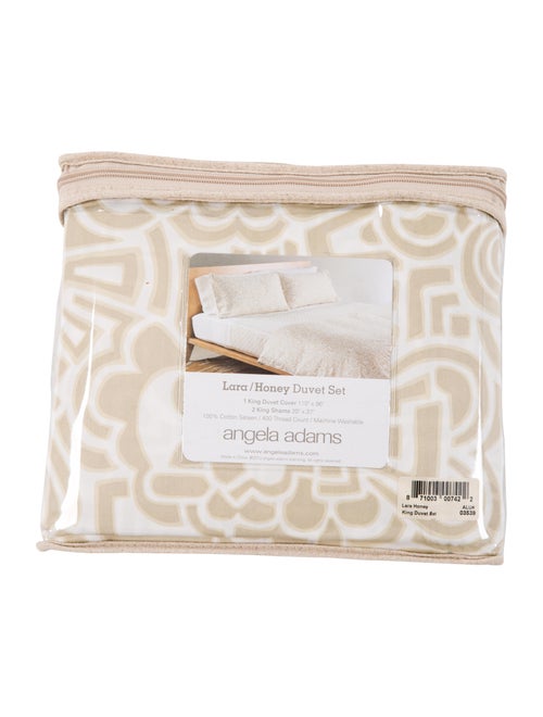 Bedding Angela Adams 3 Piece Lara Honey King Duvet Sham Set Angela Adams 3 Piece Lara Honey King Duvet Sham Set