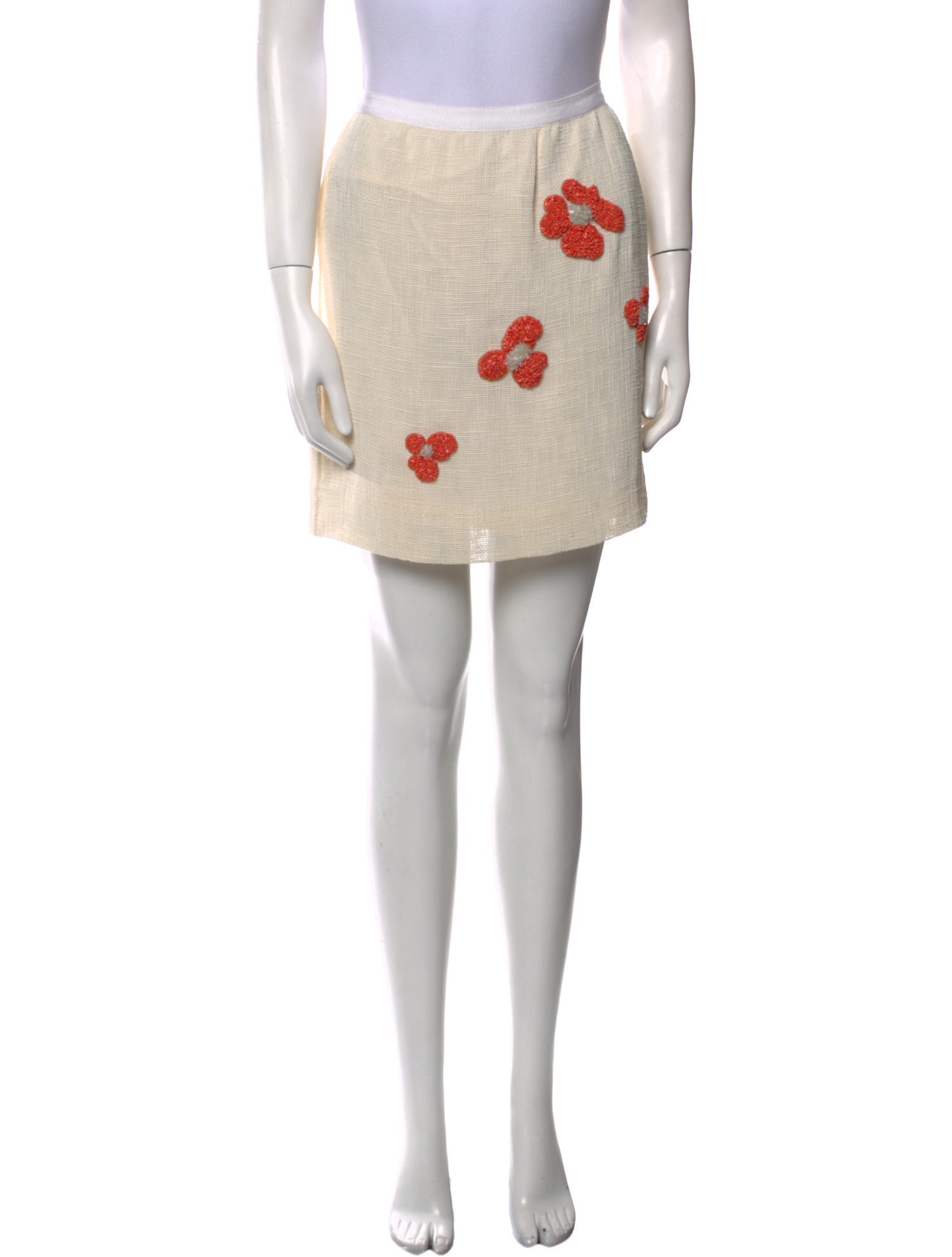 Behnaz Sarafpour Beaded Accents Mini Skirt