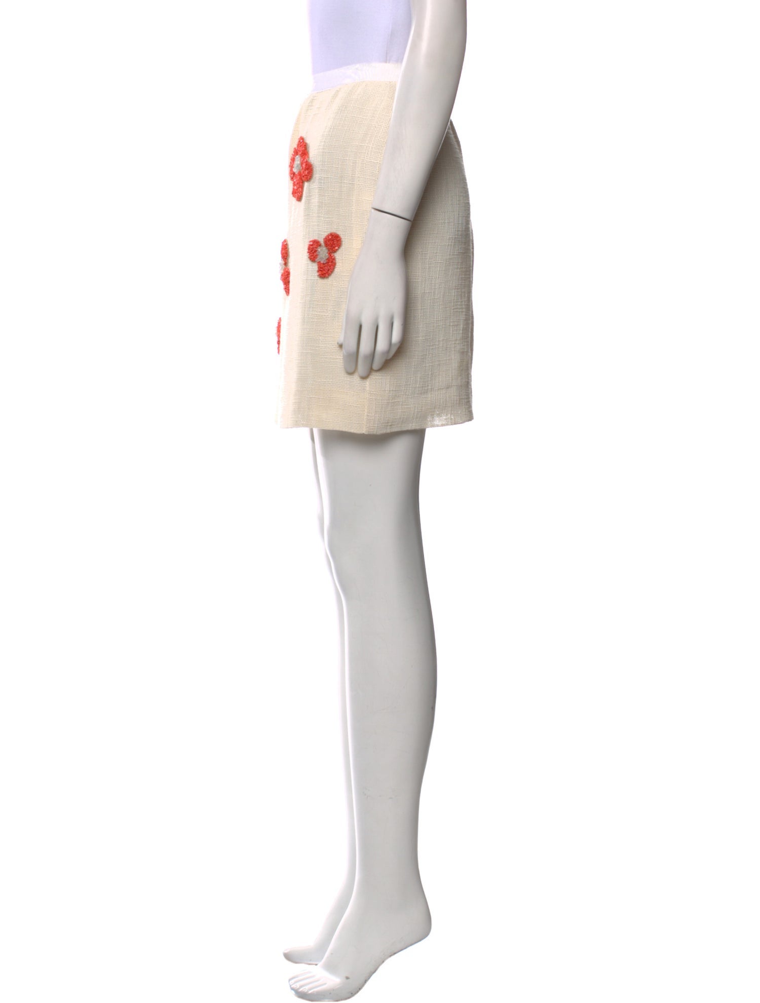 Behnaz Sarafpour Beaded Accents Mini Skirt