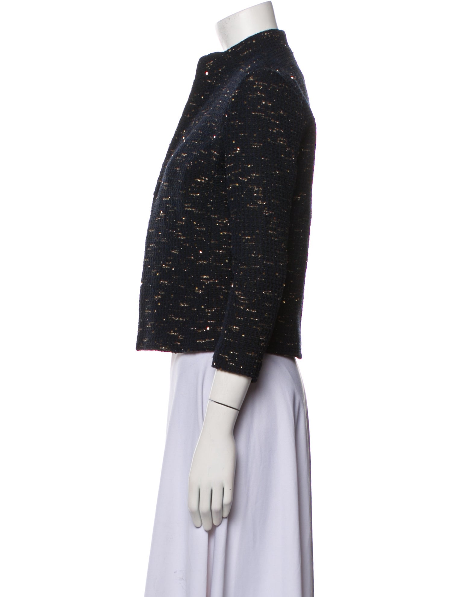 Behnaz Sarafpour Wool Tweed Pattern Evening Jacket