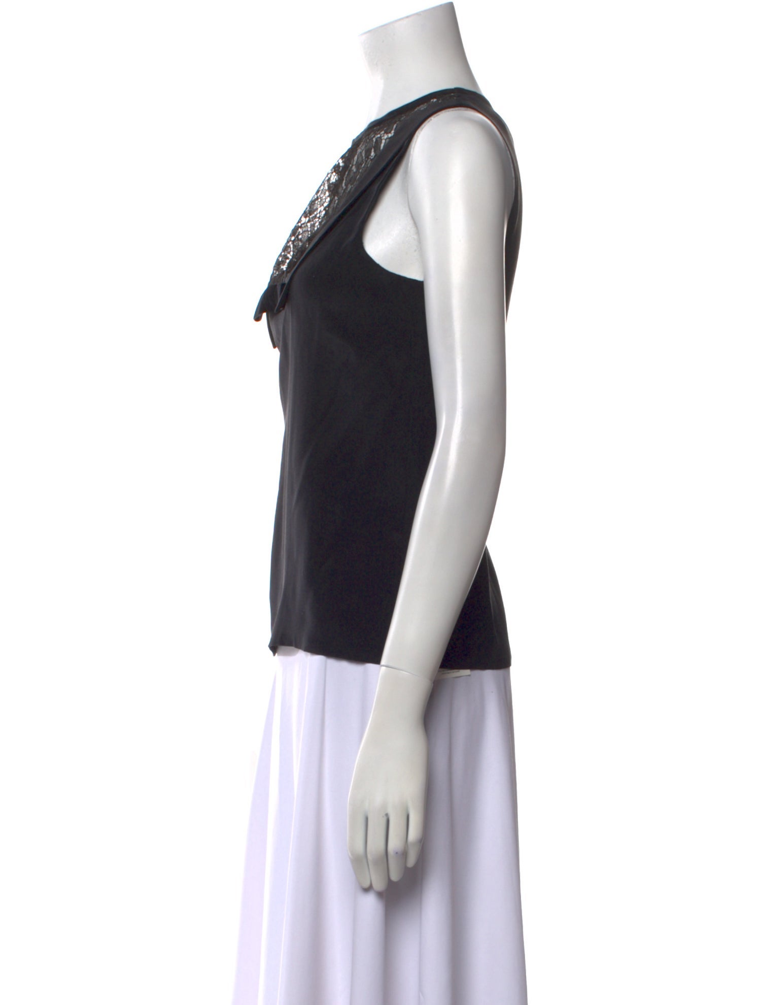 Behnaz Sarafpour Silk Crew Neck Top