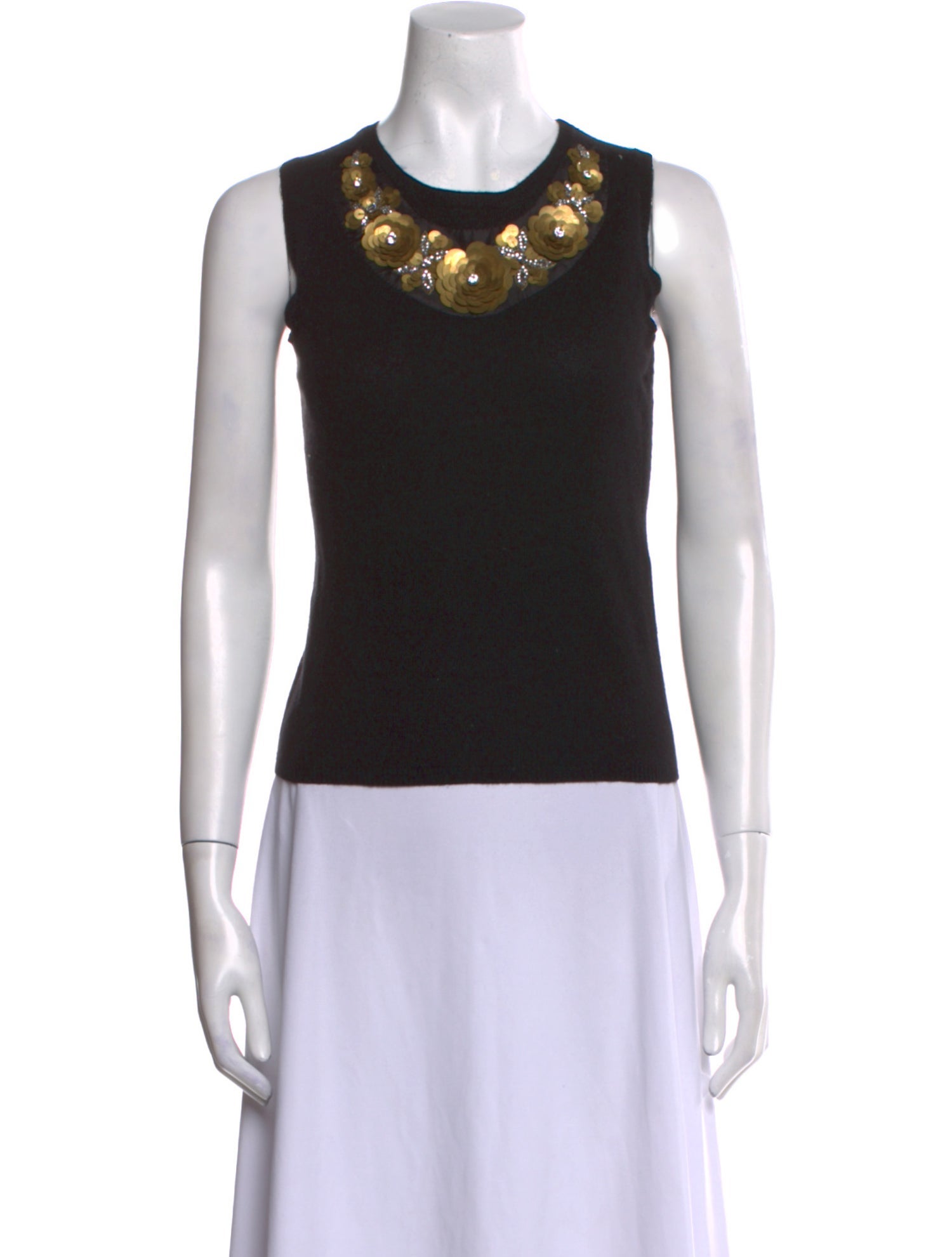 Behnaz Sarafpour Silk Crew Neck Top