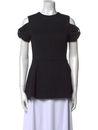 Behnaz Sarafpour Crew Neck Short Sleeve Top