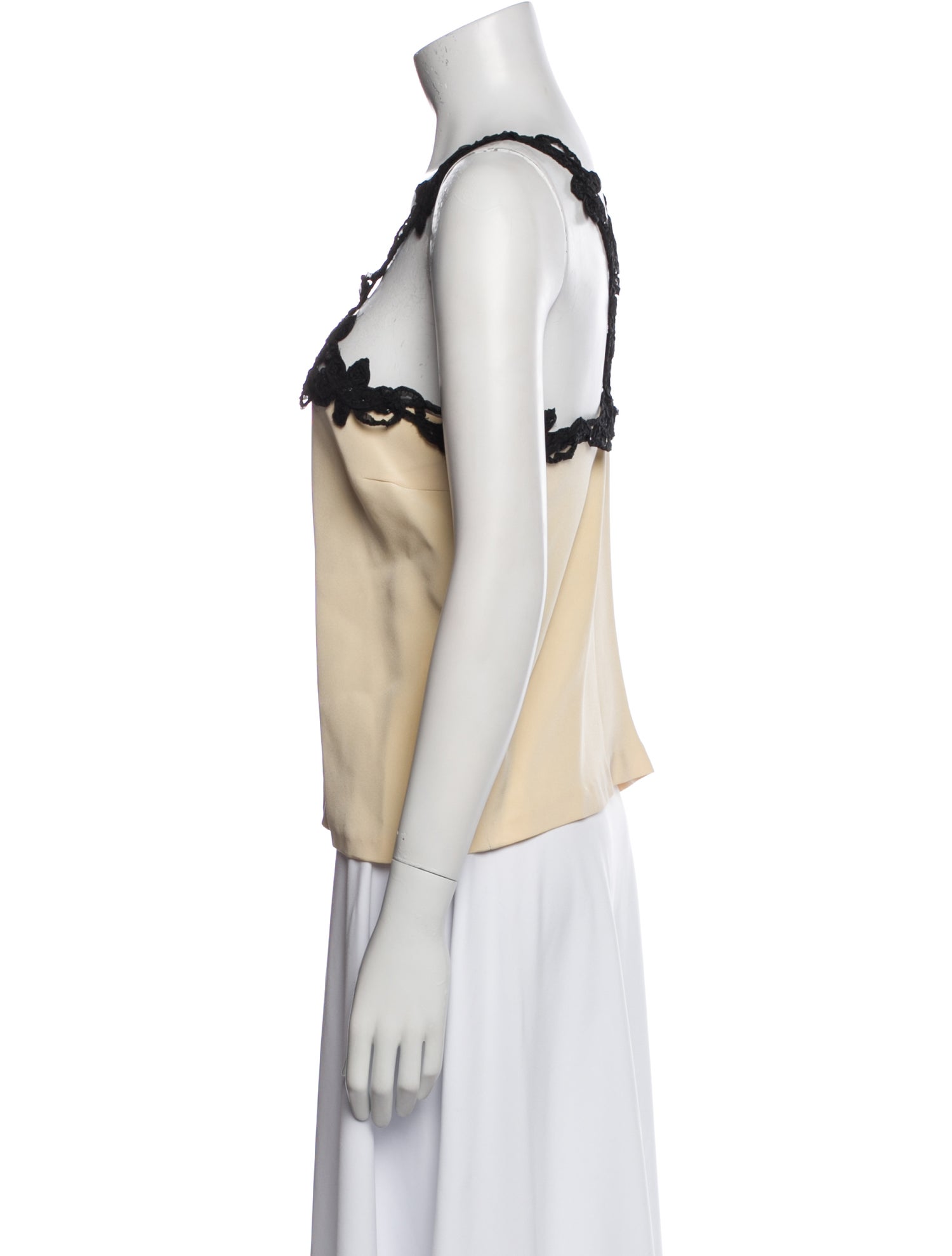 Behnaz Sarafpour Silk Square Neckline Top