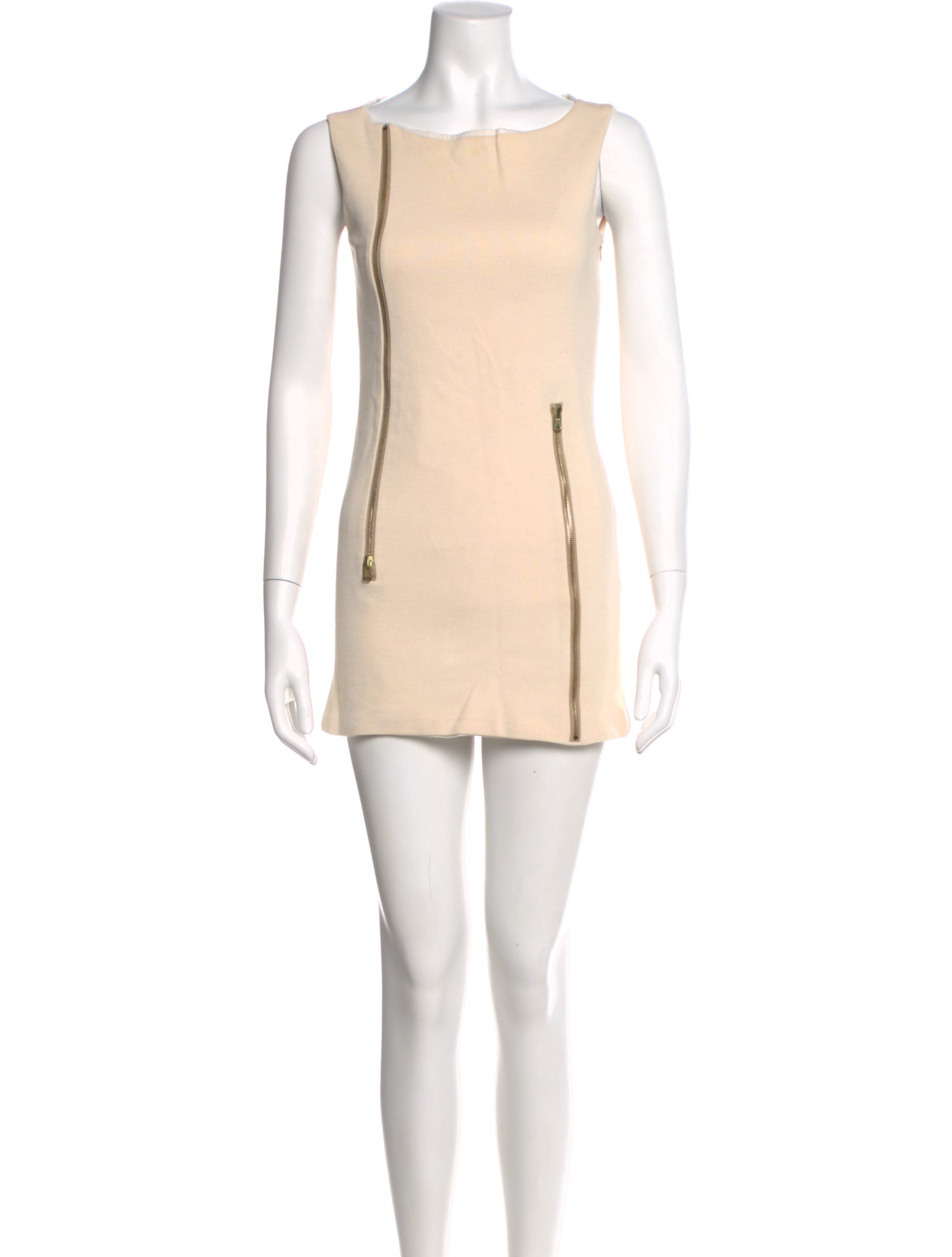 Behnaz Sarafpour Bateau Neckline Mini Dress