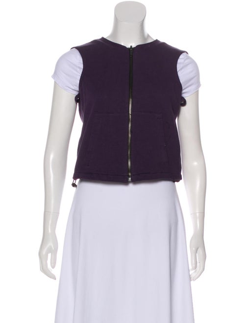 Belstaff Zip-Up Knit Vest Purple