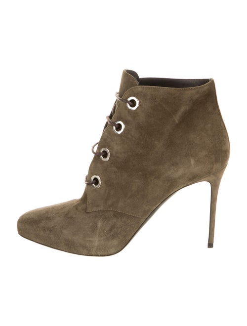 Belstaff Suede Lace-Up Boots Green