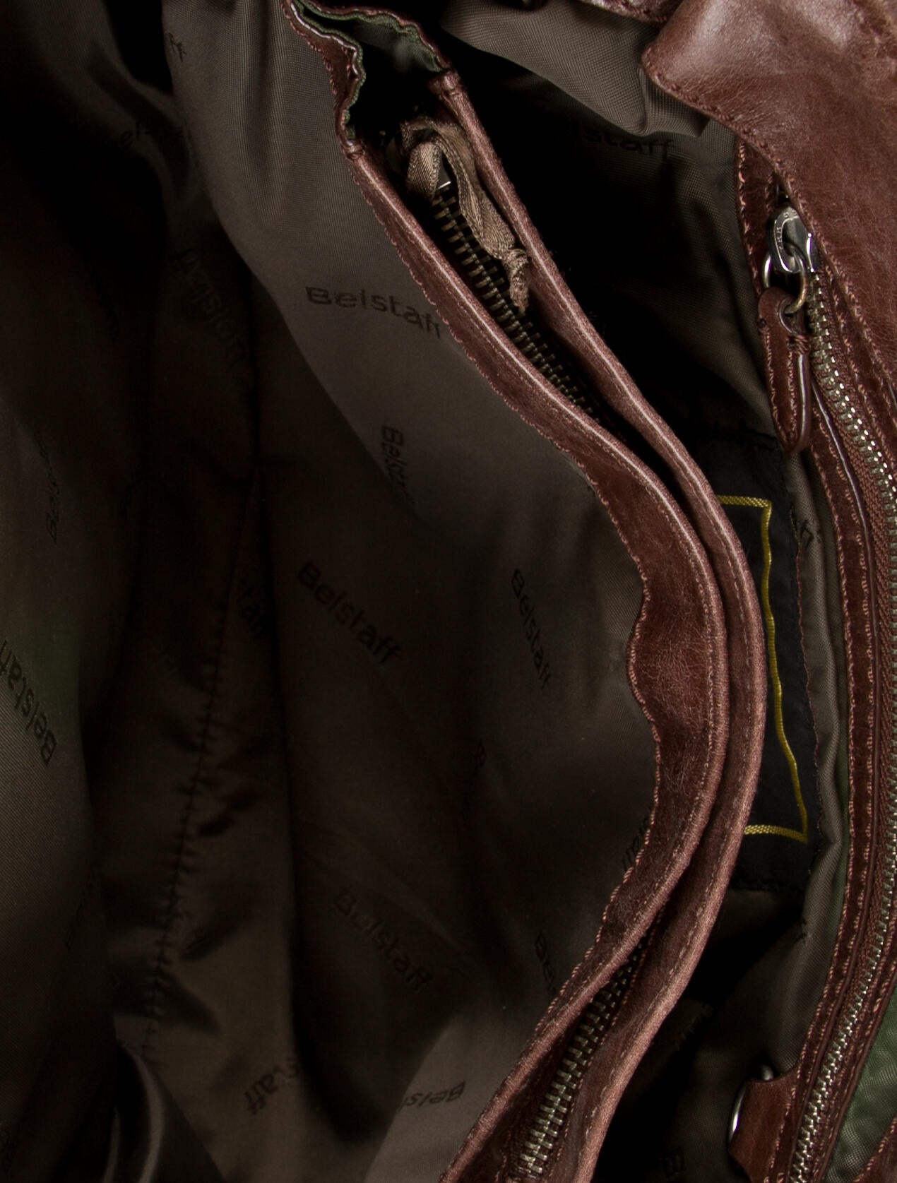 Belstaff Leather Trimmed Canvas Shoulder Bag