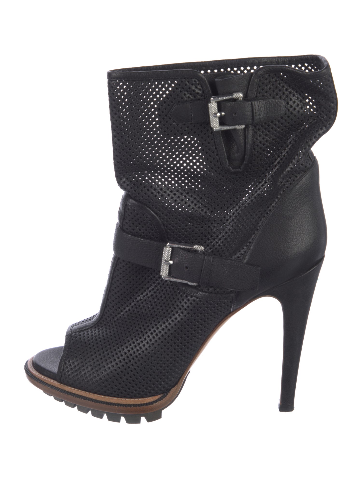 Belstaff Leather Lasercut Accents Gladiator Sandals