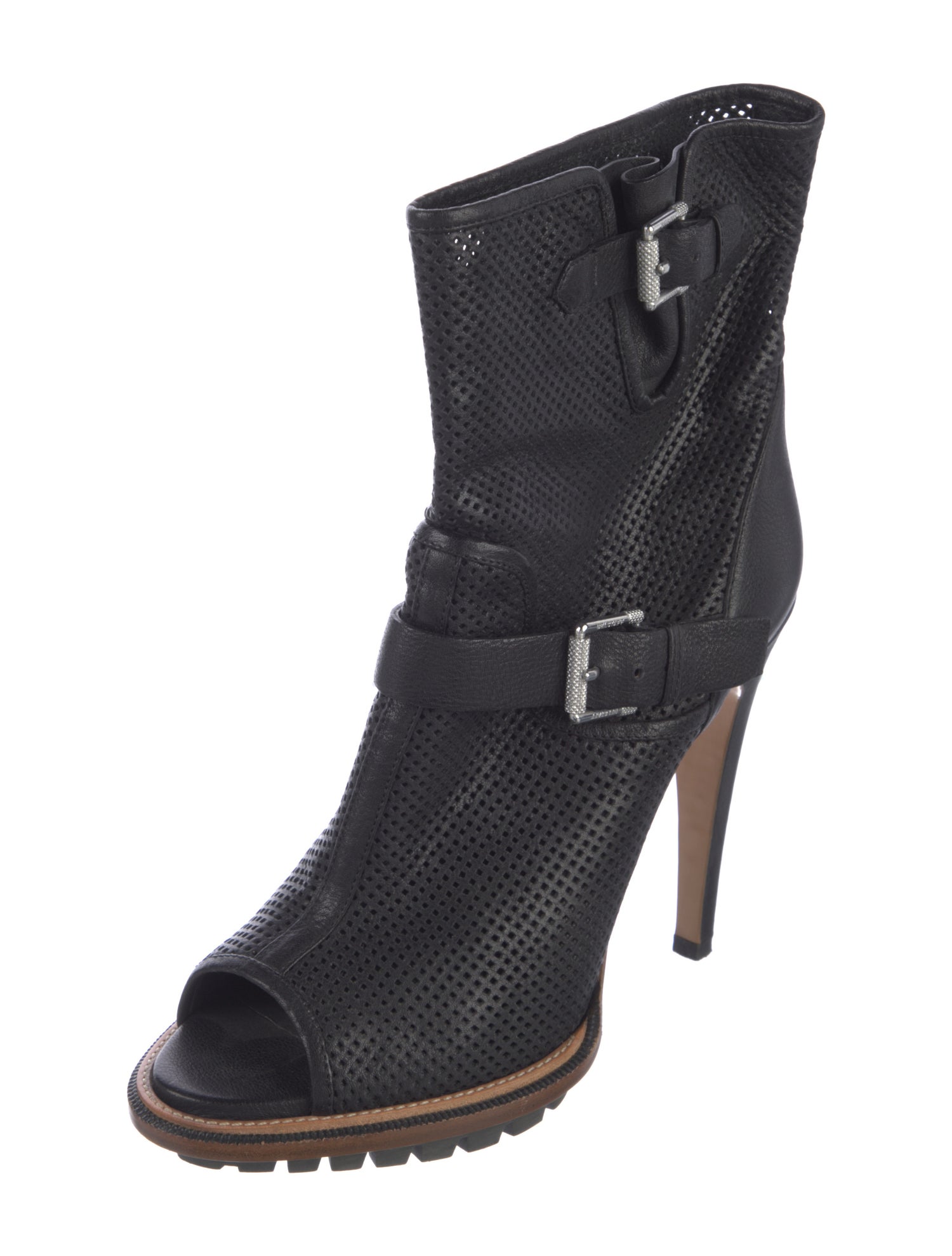 Belstaff Leather Lasercut Accents Gladiator Sandals