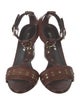 Belstaff Leather Studded Accents T-Strap Sandals