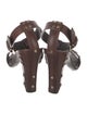 Belstaff Leather Studded Accents T-Strap Sandals
