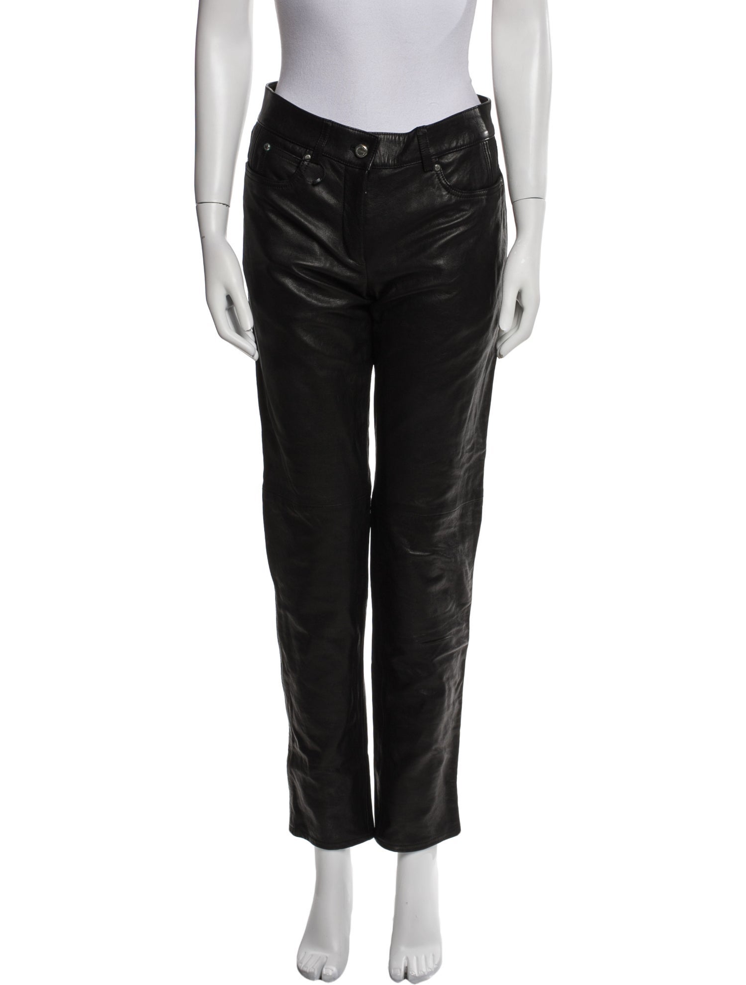 Belstaff Leather Straight Leg Pants