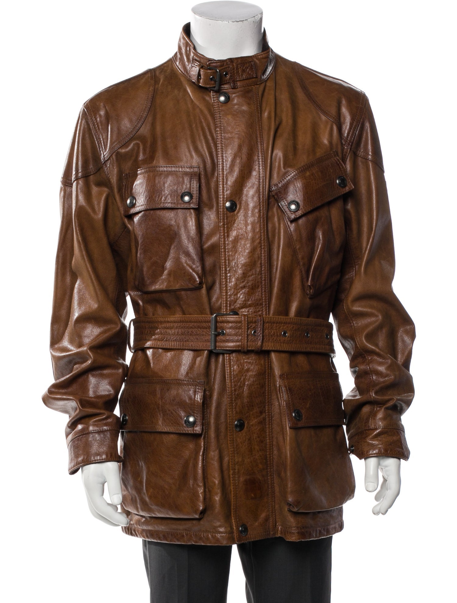 Belstaff Leather Utility Jacket