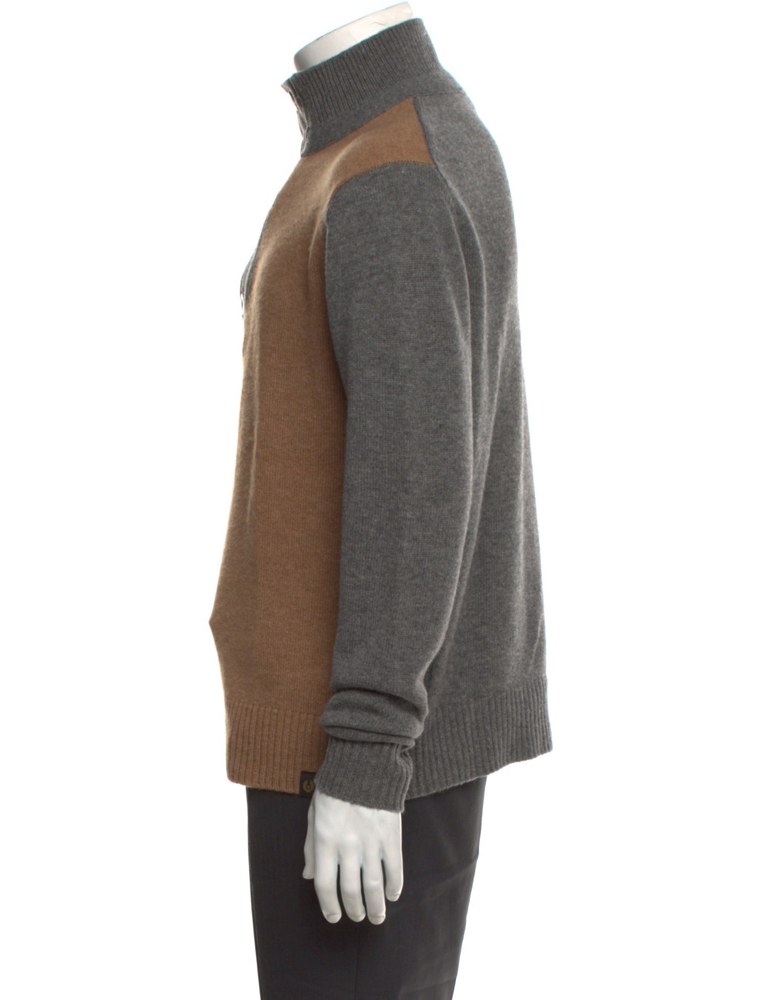 Belstaff Wool Colorblock Pattern Pullover