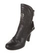 Belstaff Quilted Pattern Leather Moto Boots
