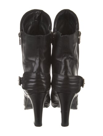 Belstaff Quilted Pattern Leather Moto Boots