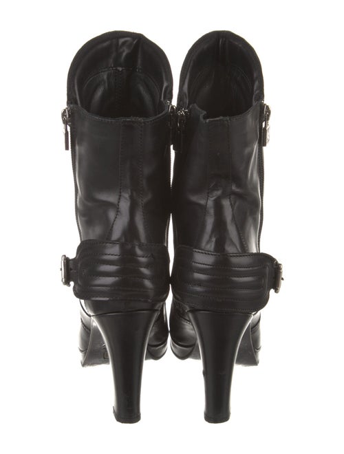 Belstaff Quilted Pattern Leather Moto Boots