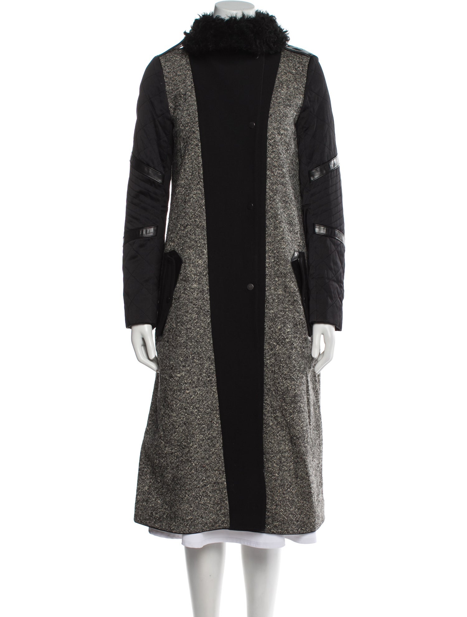 Belstaff Wool Colorblock Pattern Coat