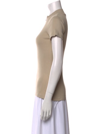 Belstaff Mock Neck Short Sleeve Polo