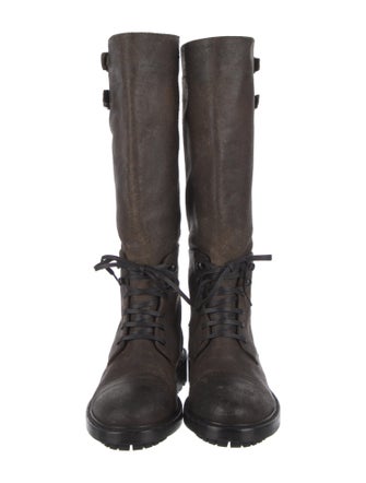 Belstaff Leather Combat Boots