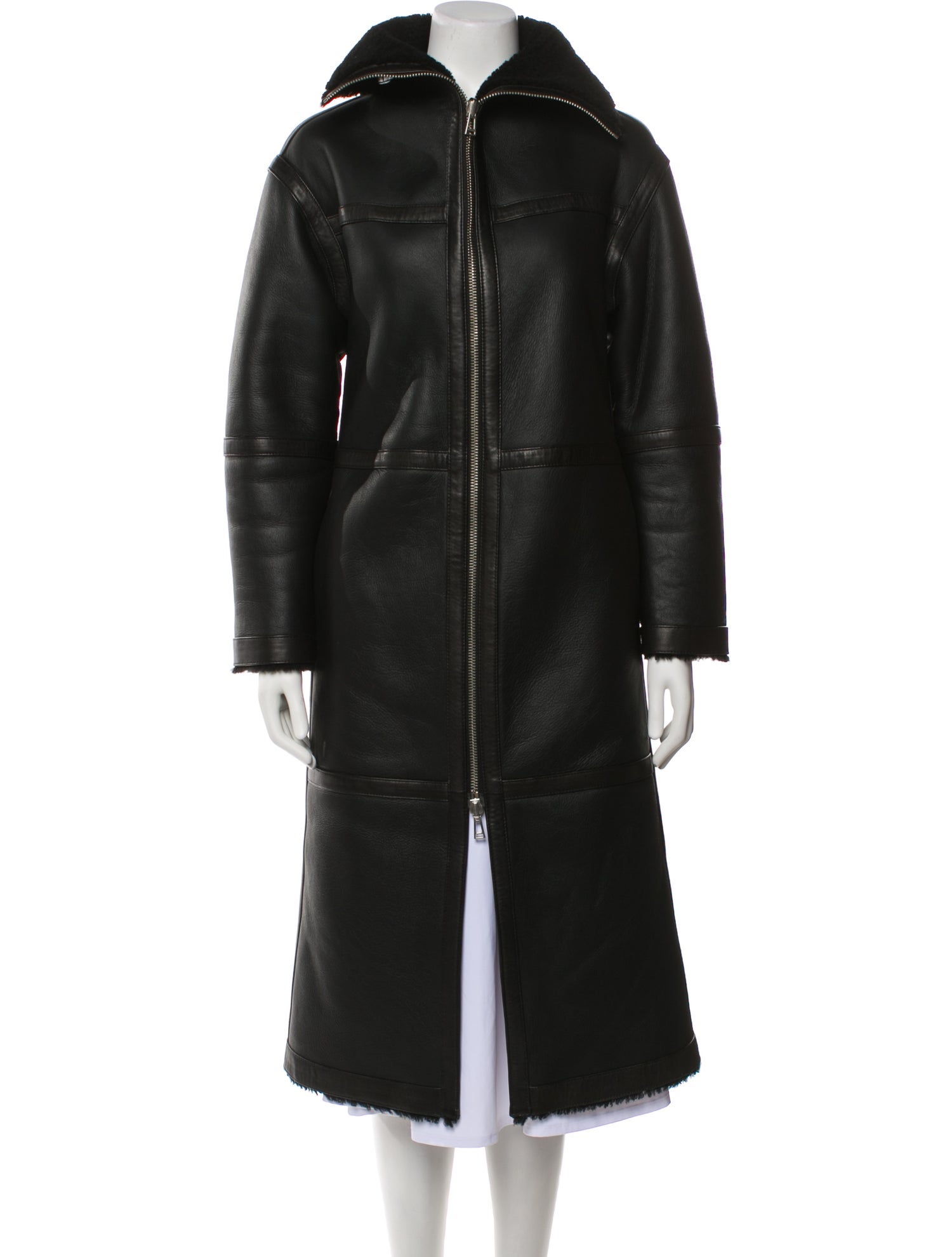 Belstaff Lambskin Faux Fur Coat