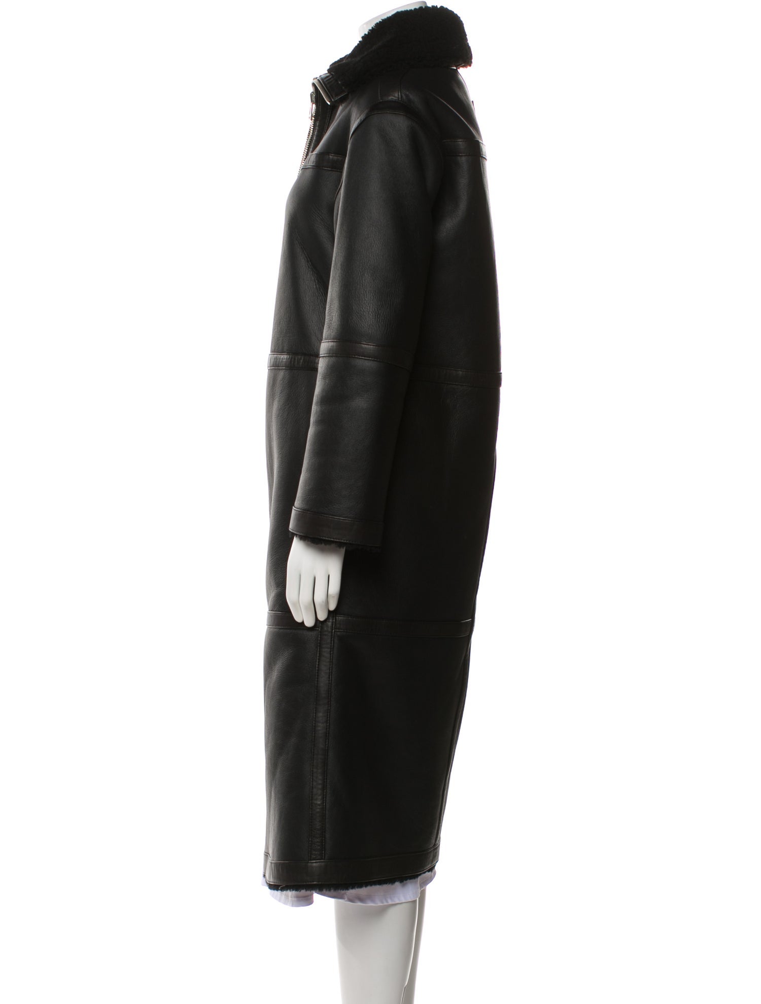 Belstaff Lambskin Faux Fur Coat