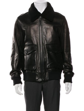 Belstaff Lamb Leather Bomber Jacket