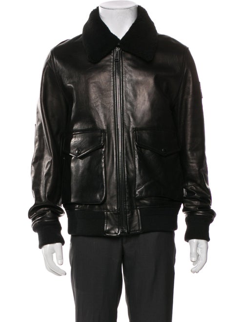 Belstaff Lamb Leather Bomber Jacket