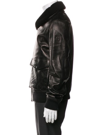 Belstaff Lamb Leather Bomber Jacket