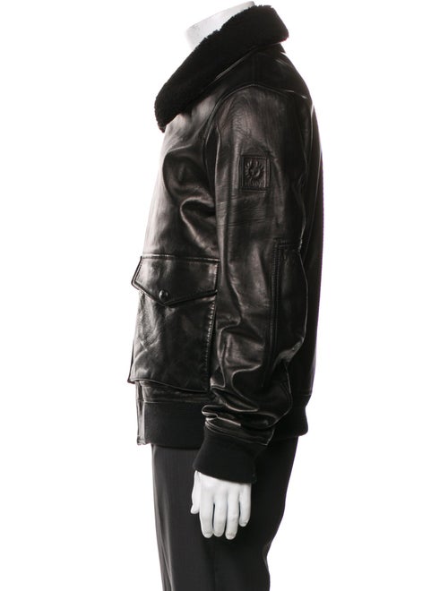 Belstaff Lamb Leather Bomber Jacket