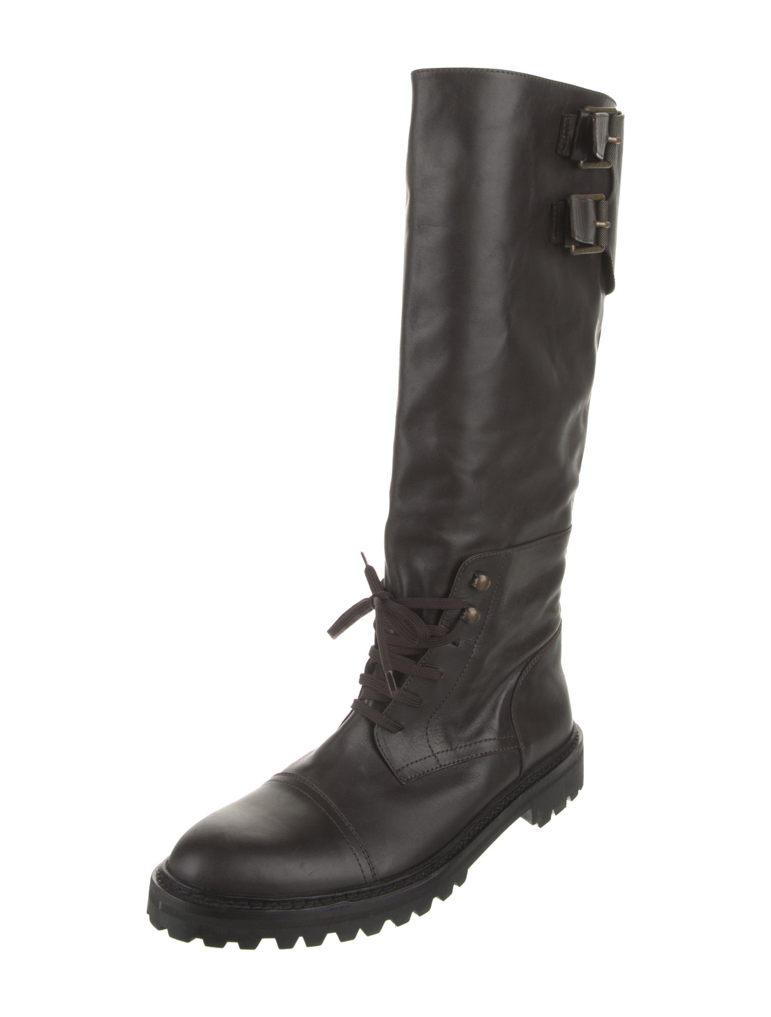 Belstaff Leather Combat Boots