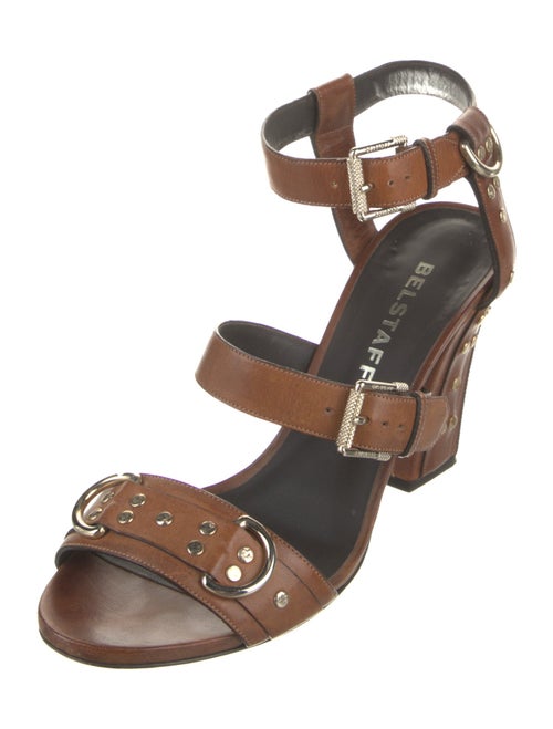 Belstaff Leather Studded Accents Sandals